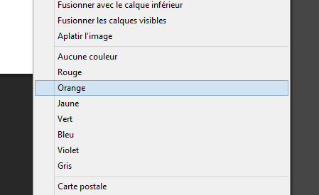Donner une couleur aux calques Donner une couleur aux calques